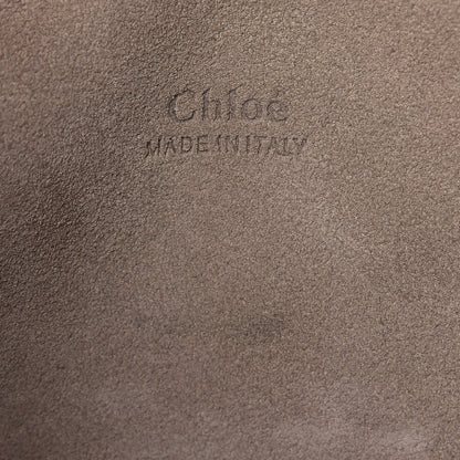 Chloe Calfskin Suede Medium Faye Shoulder Bag Motty Grey 7 of 13