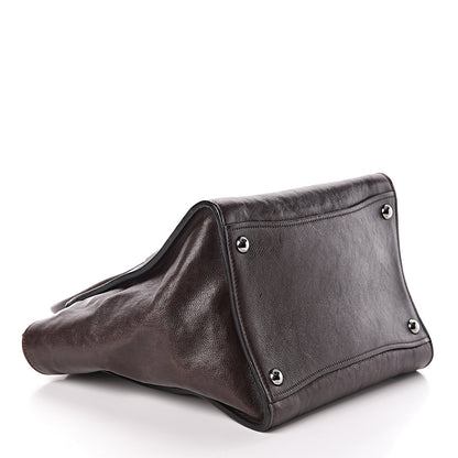 Prada Glace Calfskin Small Twin Pocket Tote Moro 5 of 10