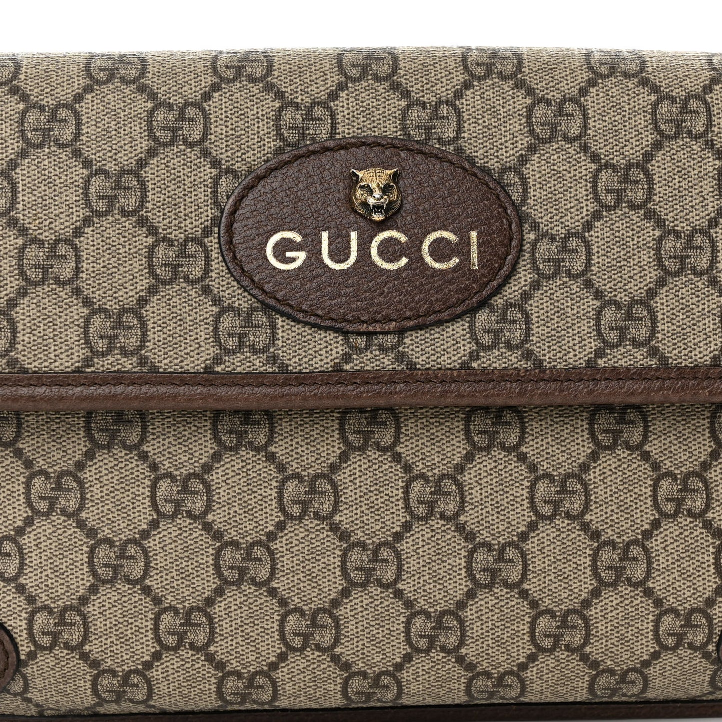 GG Supreme Monogram Neo Vintage Web Belt Bag Brown