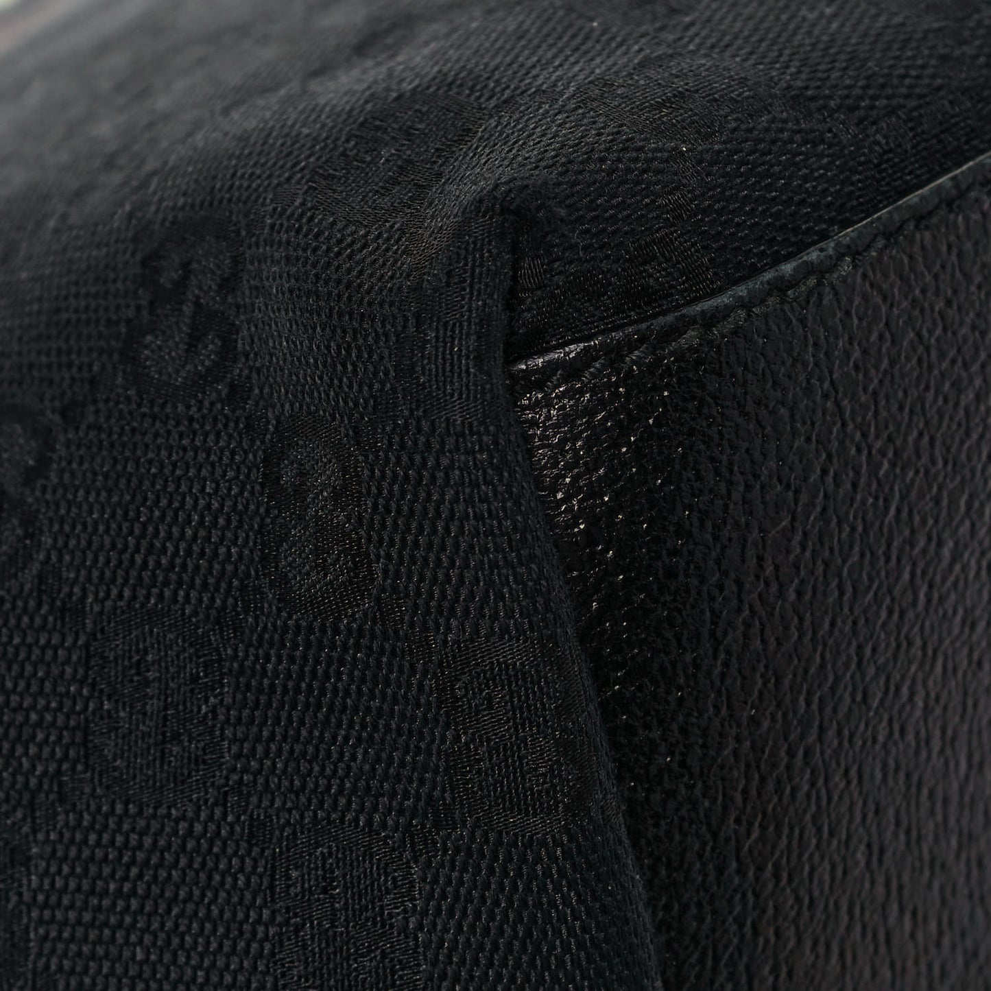 GG Monogram Medium Web Handle Bucket Tote Black