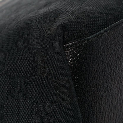 Gucci GG Monogram Medium Web Handle Bucket Tote Black 11 of 14