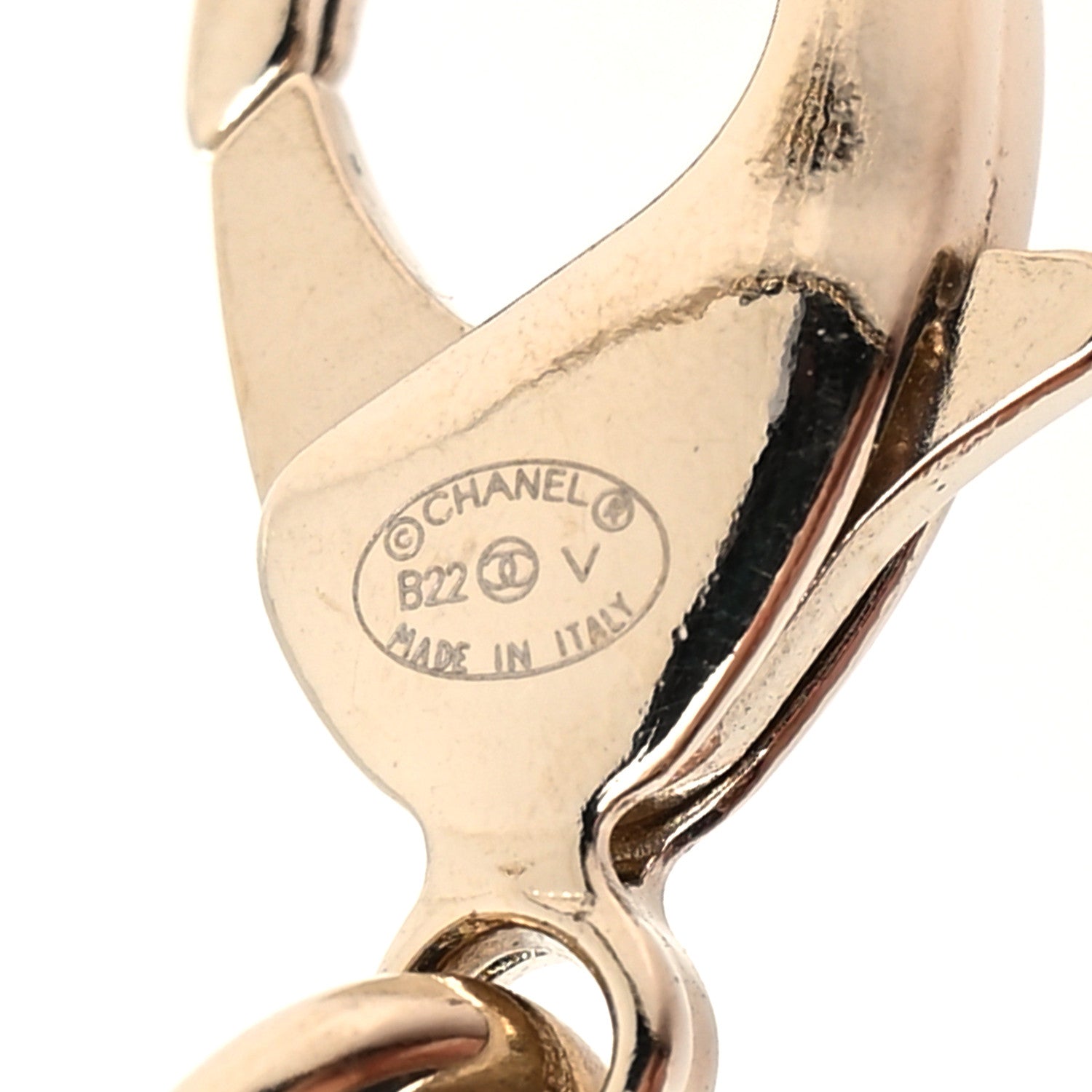 Chanel Metal Lambskin CC Square Choker Gold Black White 3 of 3