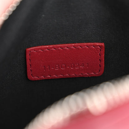 Christian Dior Calfskin Oblique Galaxy Perforated World Tour Messenger Pouch Red White 7 of 13