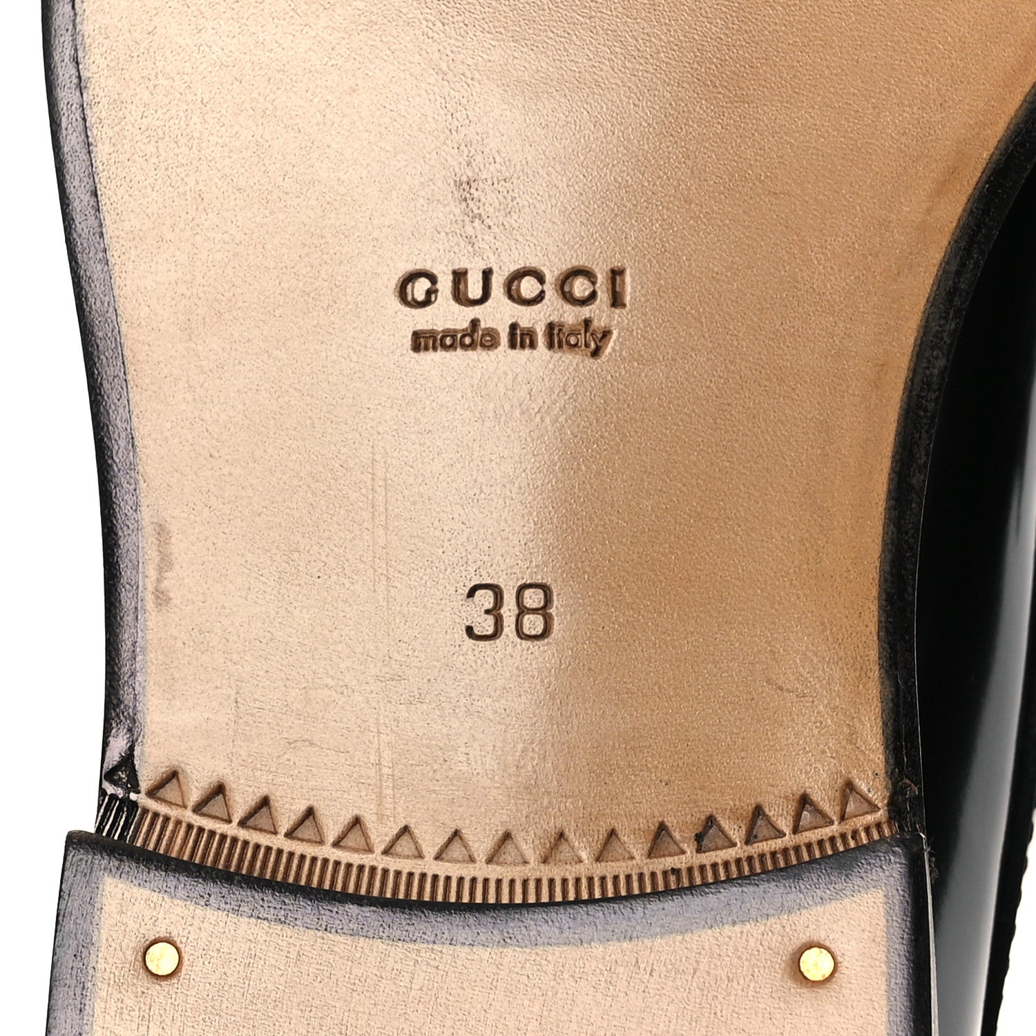 Gucci Millennial Ribot Cut Out Interlocking G Loafers 38 Black 8 of 12