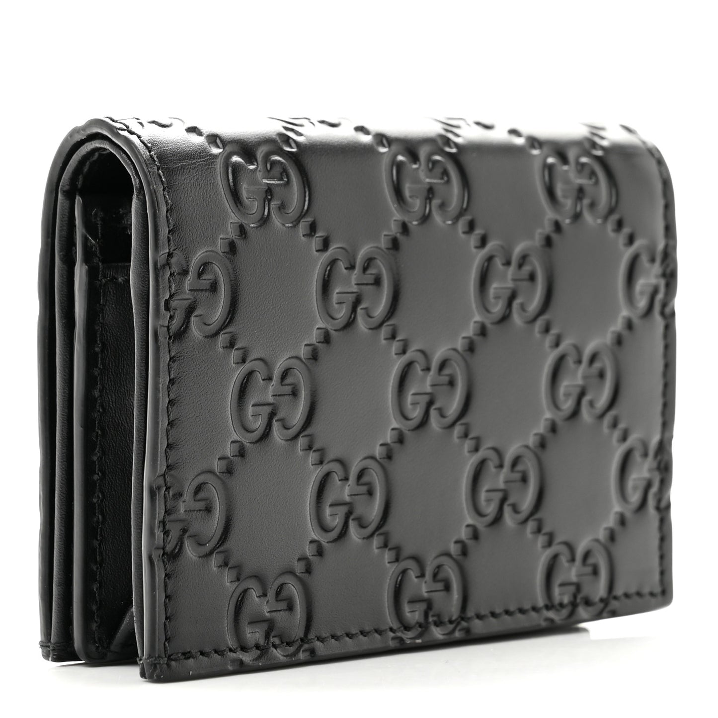 Guccissima Card Case Wallet Black