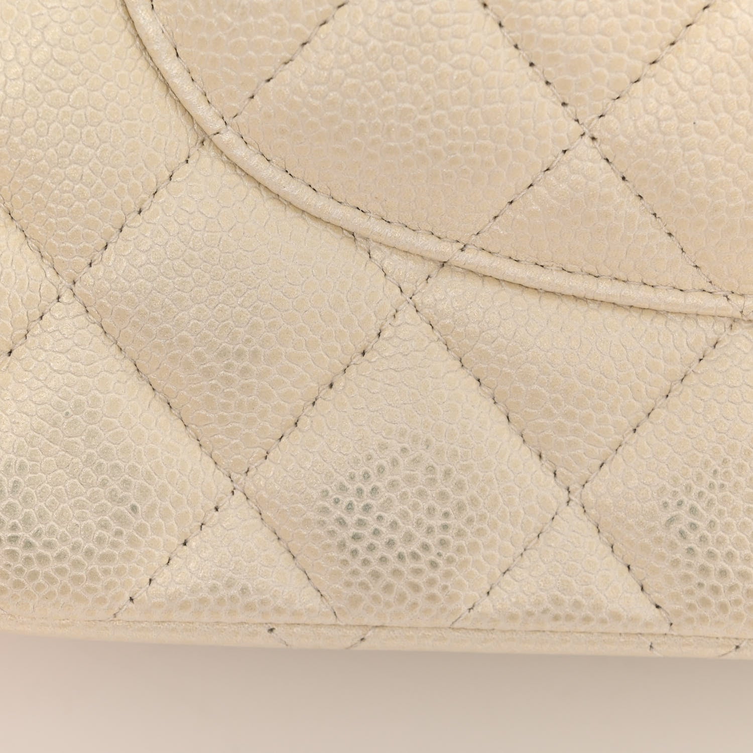 Chanel Caviar Quilted Jumbo Double Flap White 13 of 14