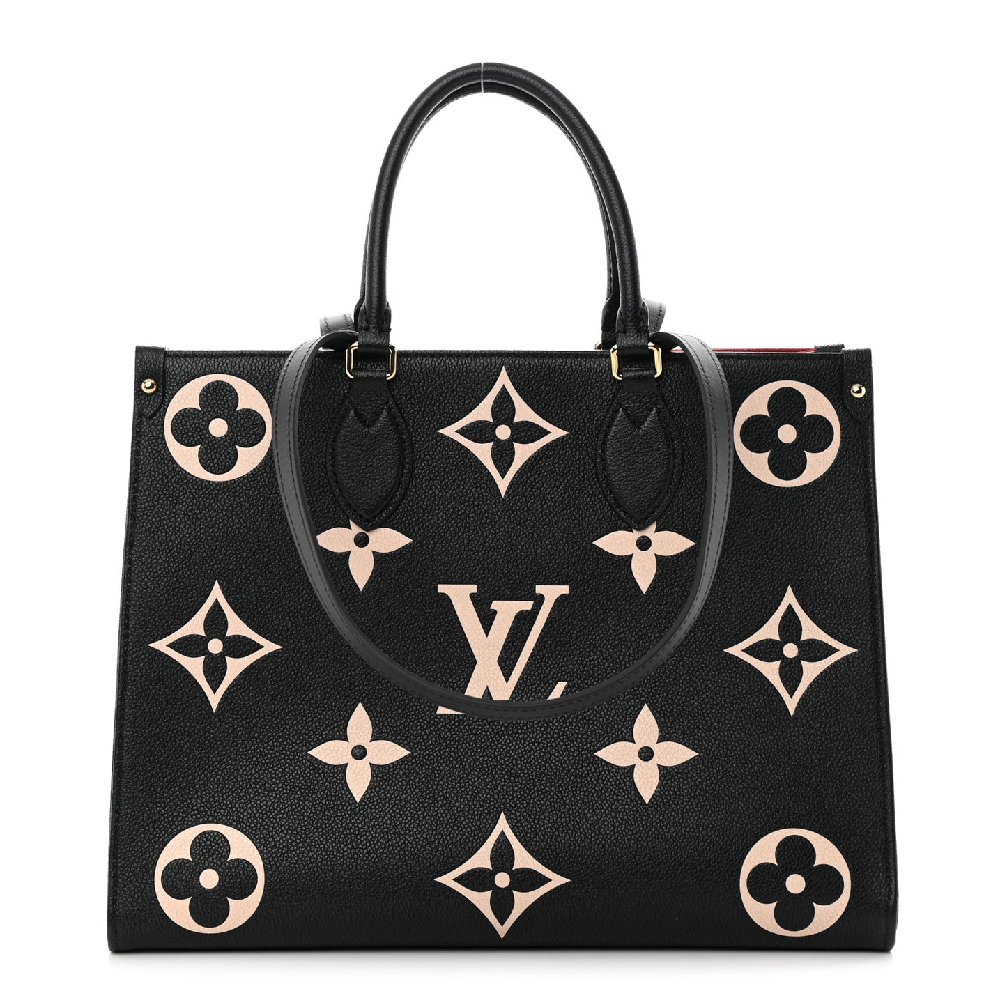 LOUIS VUITTON Empreinte Monogram Giant Onthego MM Black Beige