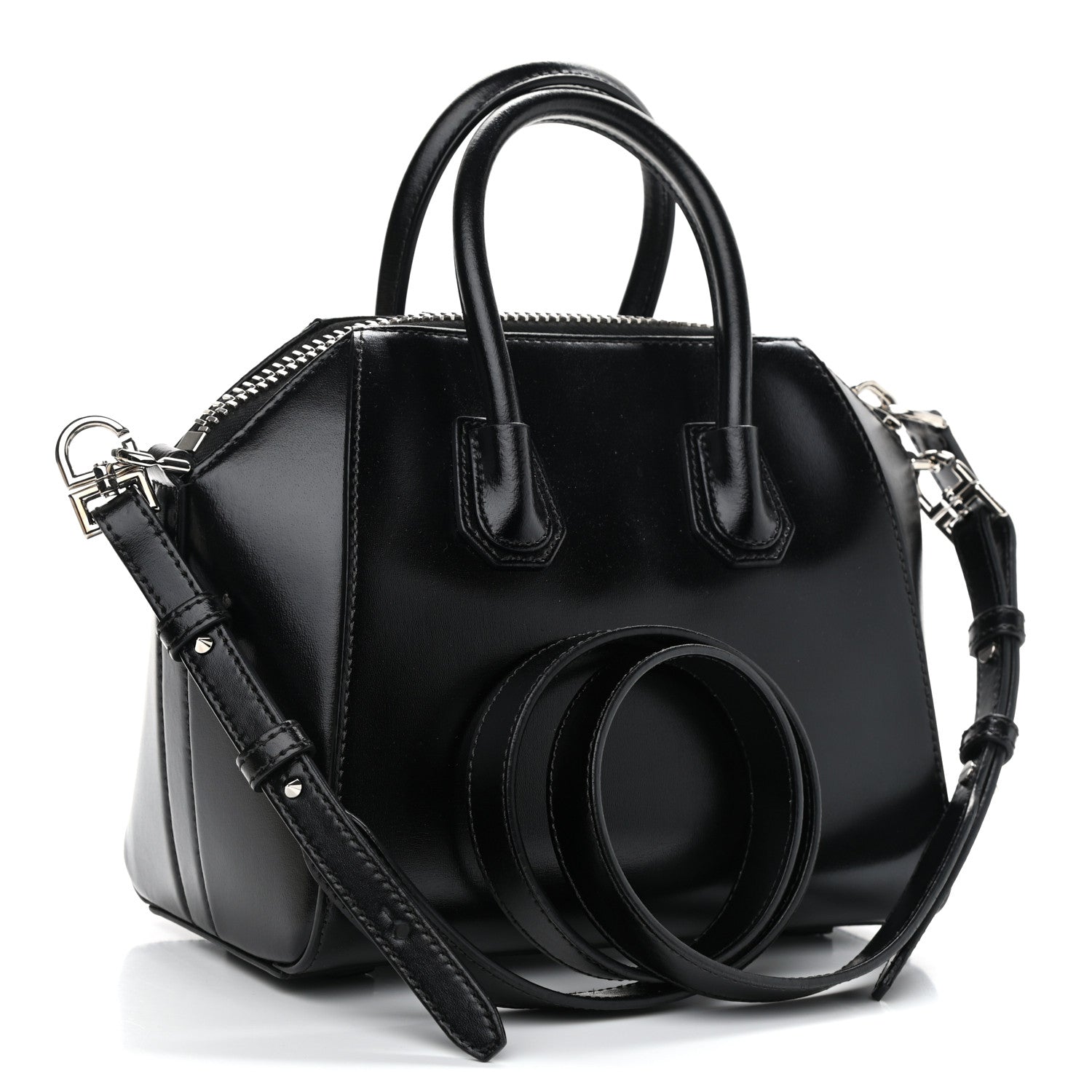 Givenchy Shiny Lord Calfskin Mini Antigona Black 3 of 12