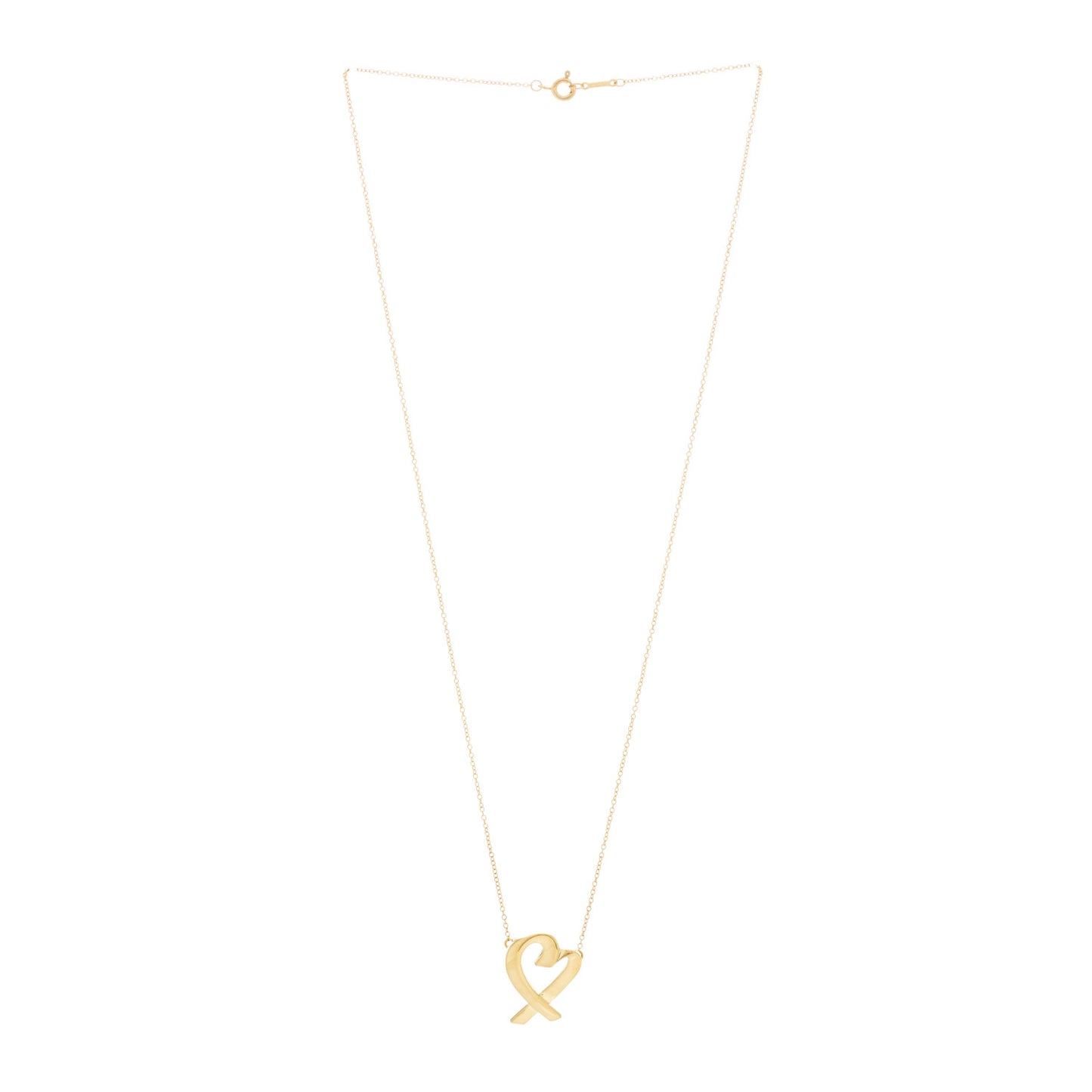 18K Yellow Gold Medium Paloma Picasso Loving Heart Necklace