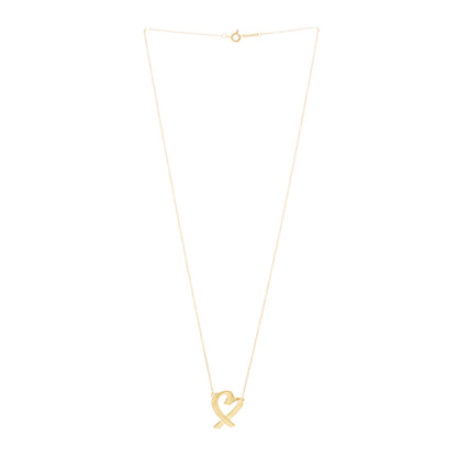 Tiffany 18K Yellow Gold Medium Paloma Picasso Loving Heart Necklace 3 of 6