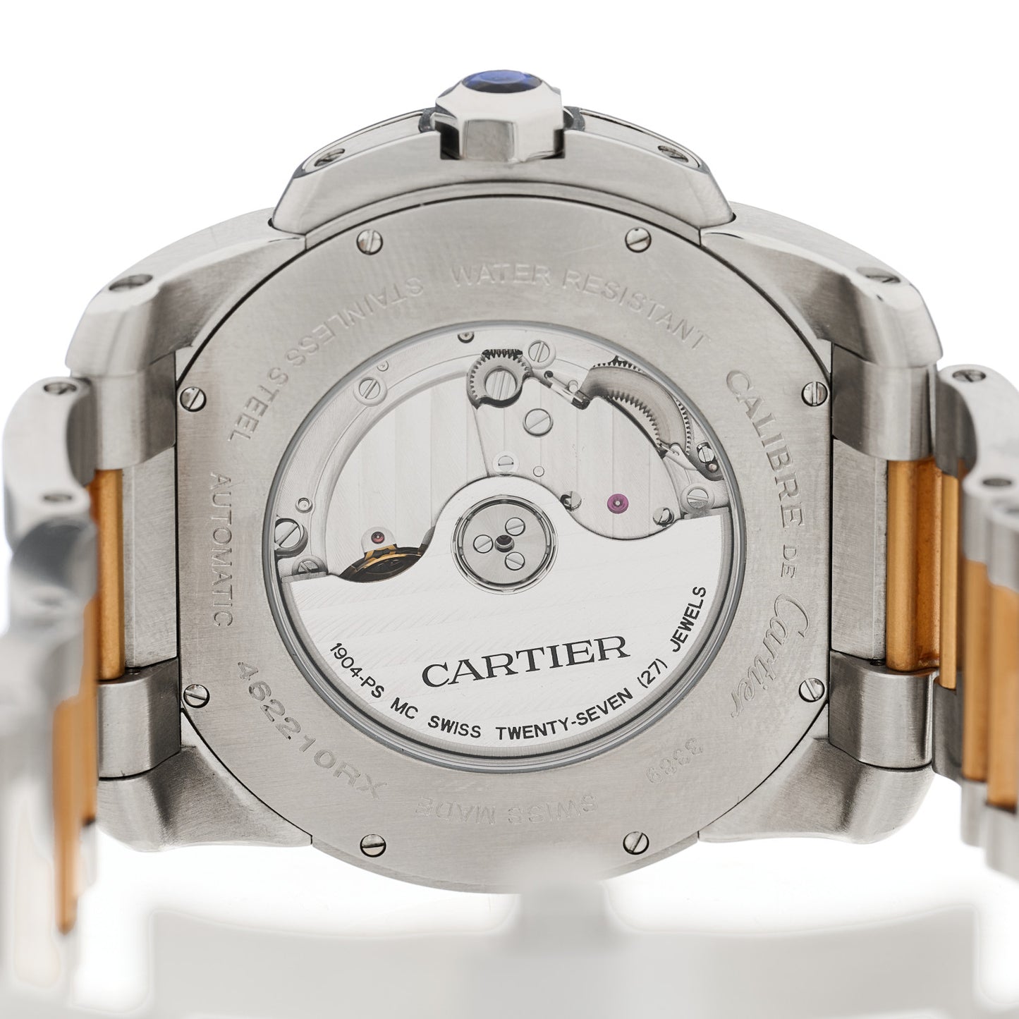 Stainless Steel 18K Pink Gold 42mm Calibre de Cartier Automatic Watch