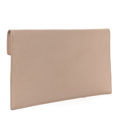 Saint Laurent Grain De Poudre Uptown Pouch Dark Beige 3 of 11