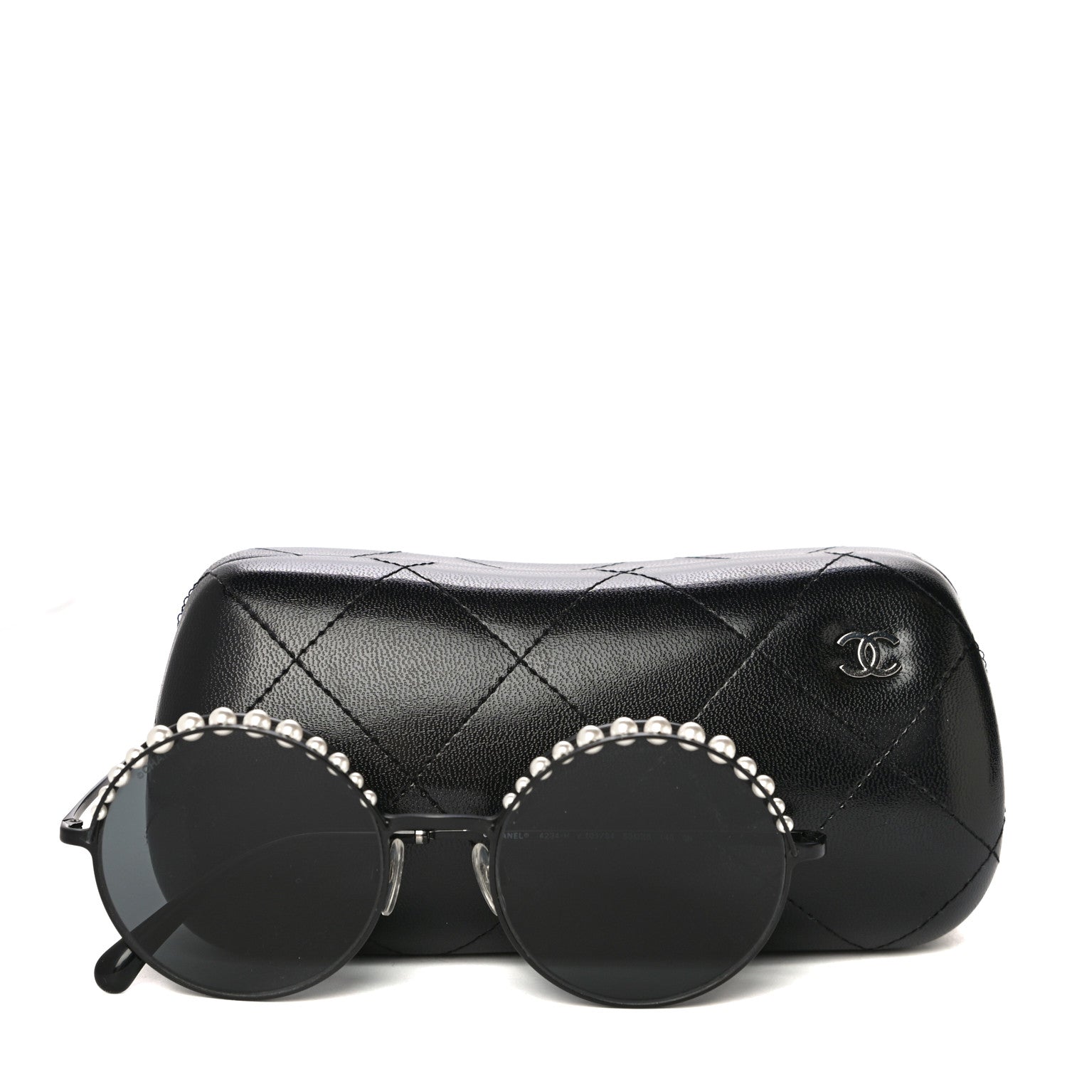 Chanel Pearl Round Sunglasses 4234-H Black 9 of 9