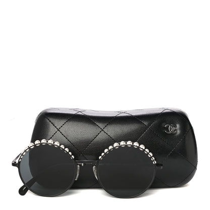 Chanel Pearl Round Sunglasses 4234-H Black 9 of 9