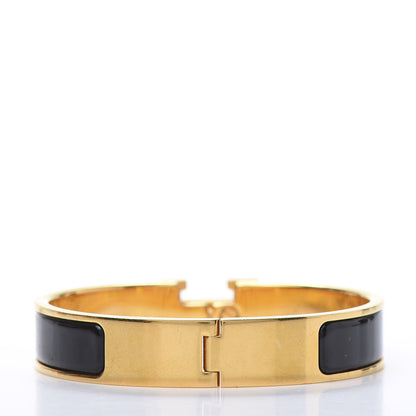 Hermes Enamel Narrow Clic Clac H Bracelet PM Black 3 of 5