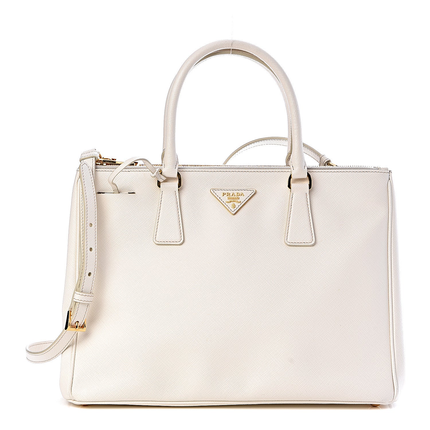 Prada Saffiano Medium Galleria Double Zip Tote Talco 2 of 10