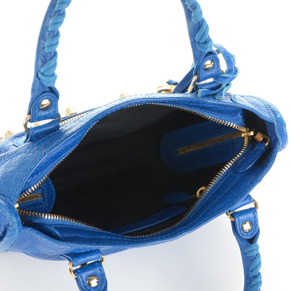 Balenciaga Agneau Giant 12 Gold Hardware Mini City Bleu Lazuli 5 of 7