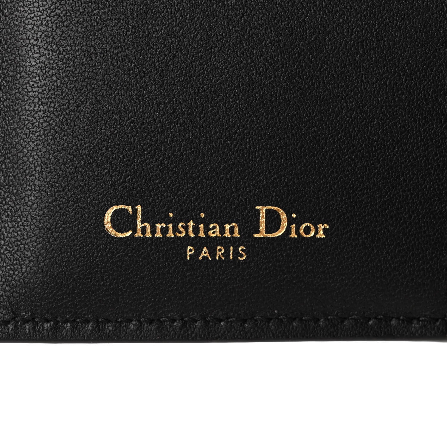 Christian Dior Grained Calfskin Supple Cannage Caro Dahlia Wallet Black 6 of 11