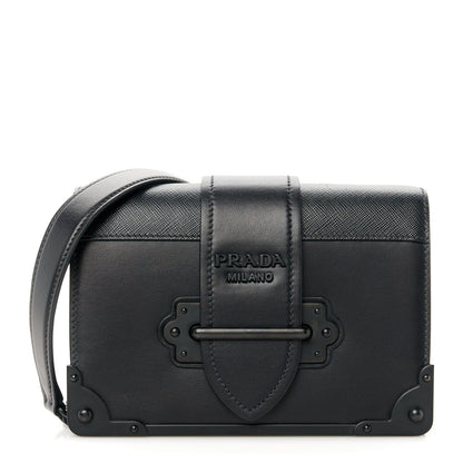 Prada City Calfskin Saffiano Cahier Bag Black 1 of 10