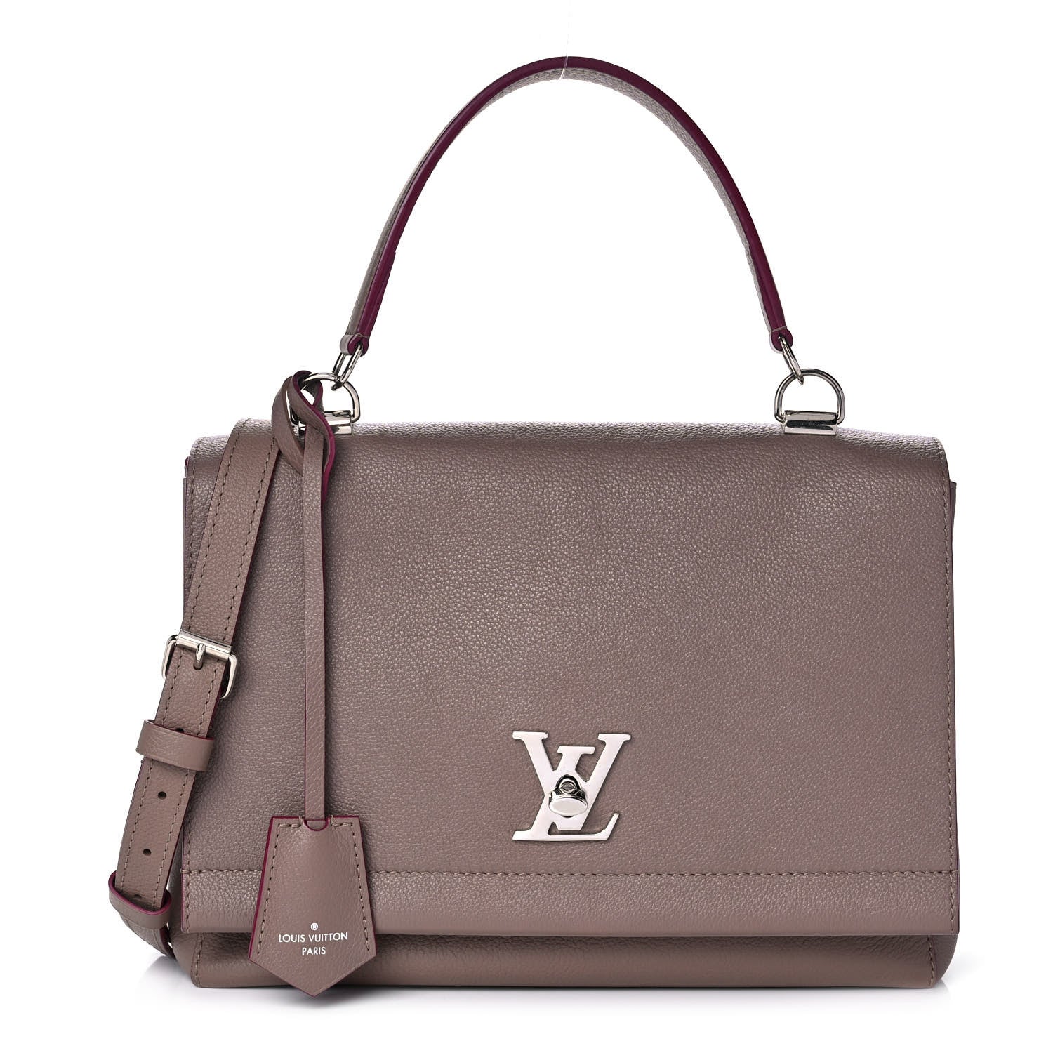 Louis Vuitton Soft Calfskin Lockme II Top Handle Taupe Glace 1 of 11