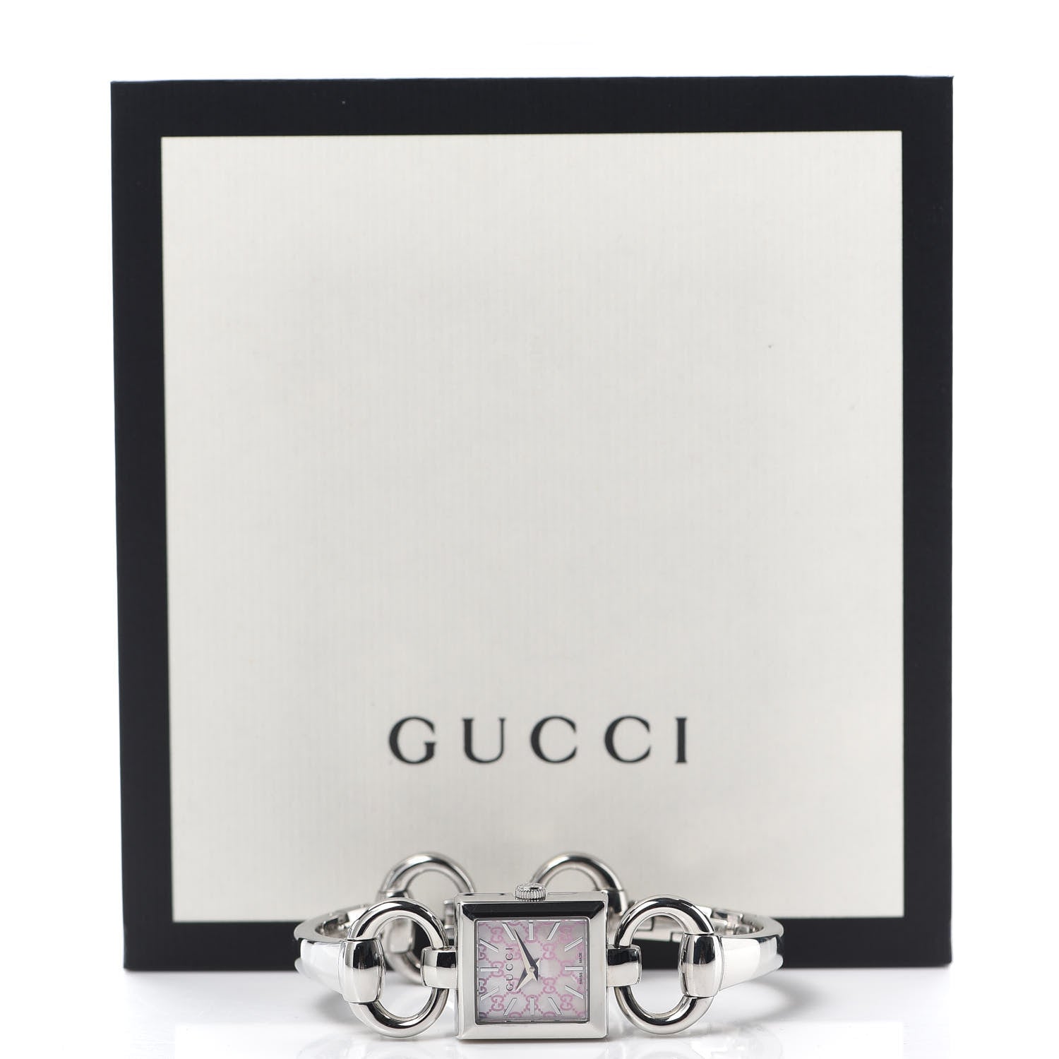 Gucci Stainless Steel Pink Mother of Pearl 19mm Tornabuoni Quartz Watch 6 of 6