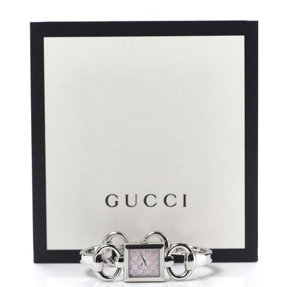 Gucci Stainless Steel Pink Mother of Pearl 19mm Tornabuoni Quartz Watch 6 of 6