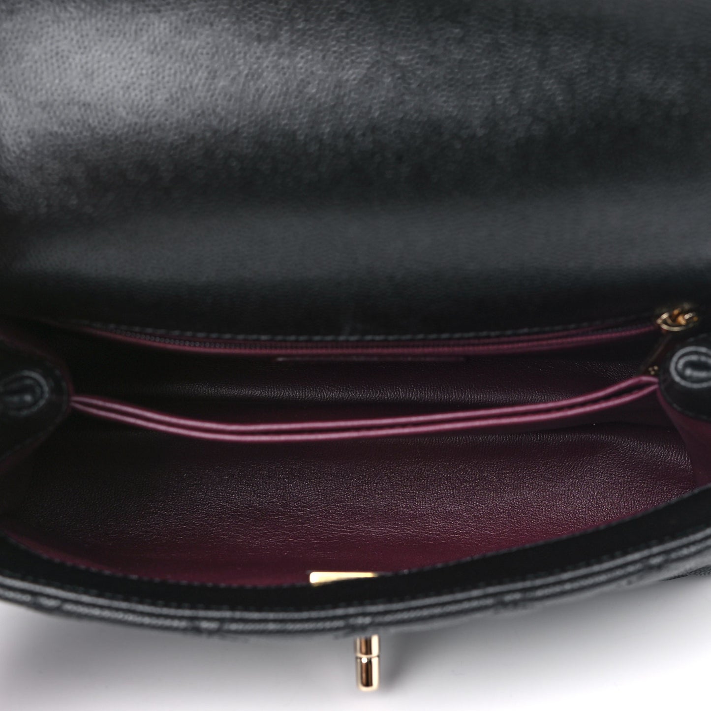 Caviar Quilted Mini Coco Handle Flap Black