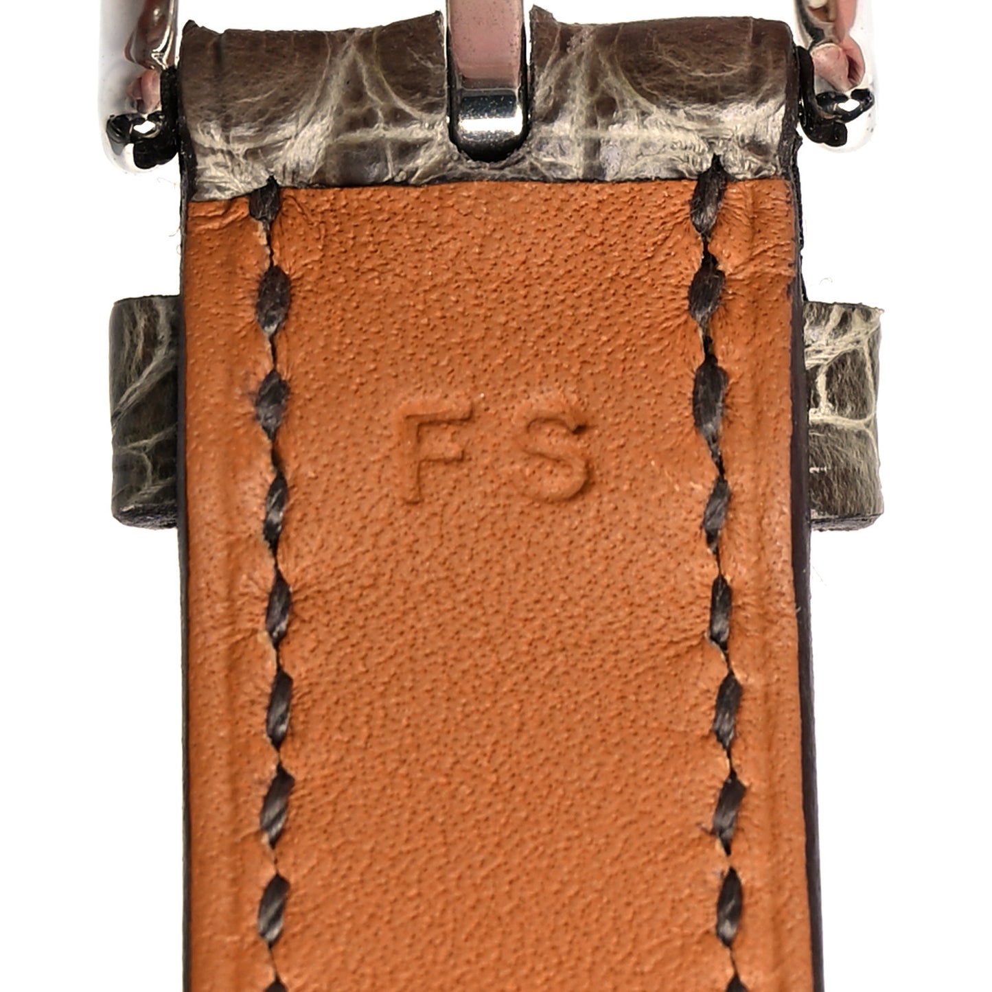 Shiny Alligator Heure H 21mm Watch Strap Elephant Grey
