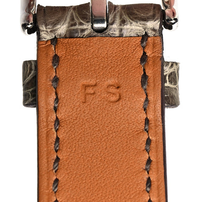 Hermes Shiny Alligator Heure H 21mm Watch Strap Elephant Grey 4 of 4