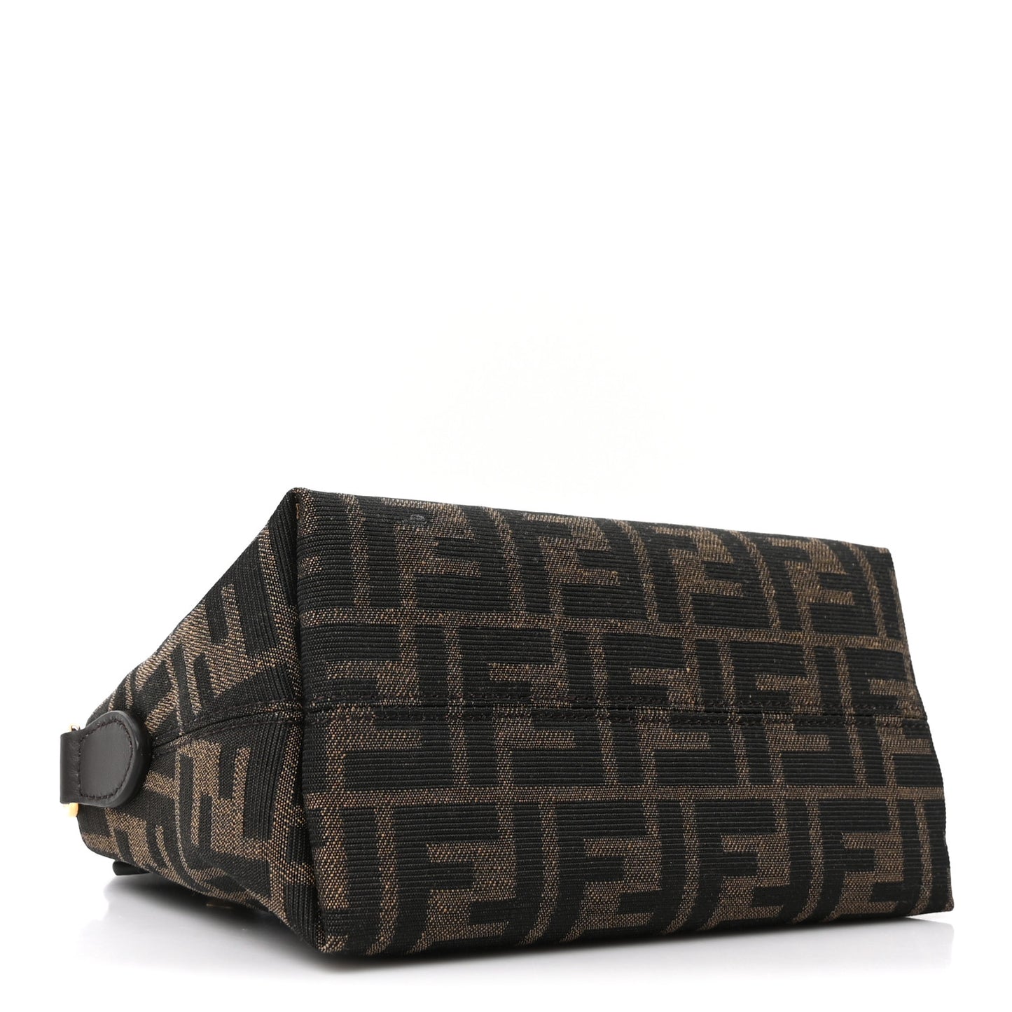 Vitello Grace Jacquard FF Mini By The Way Boston Bag Tobacco Moro Ebano