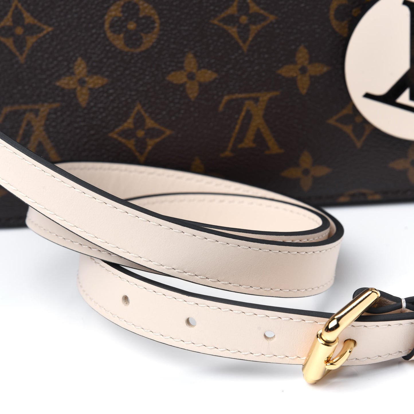 Monogram Braided Pochette Metis Creme Beige