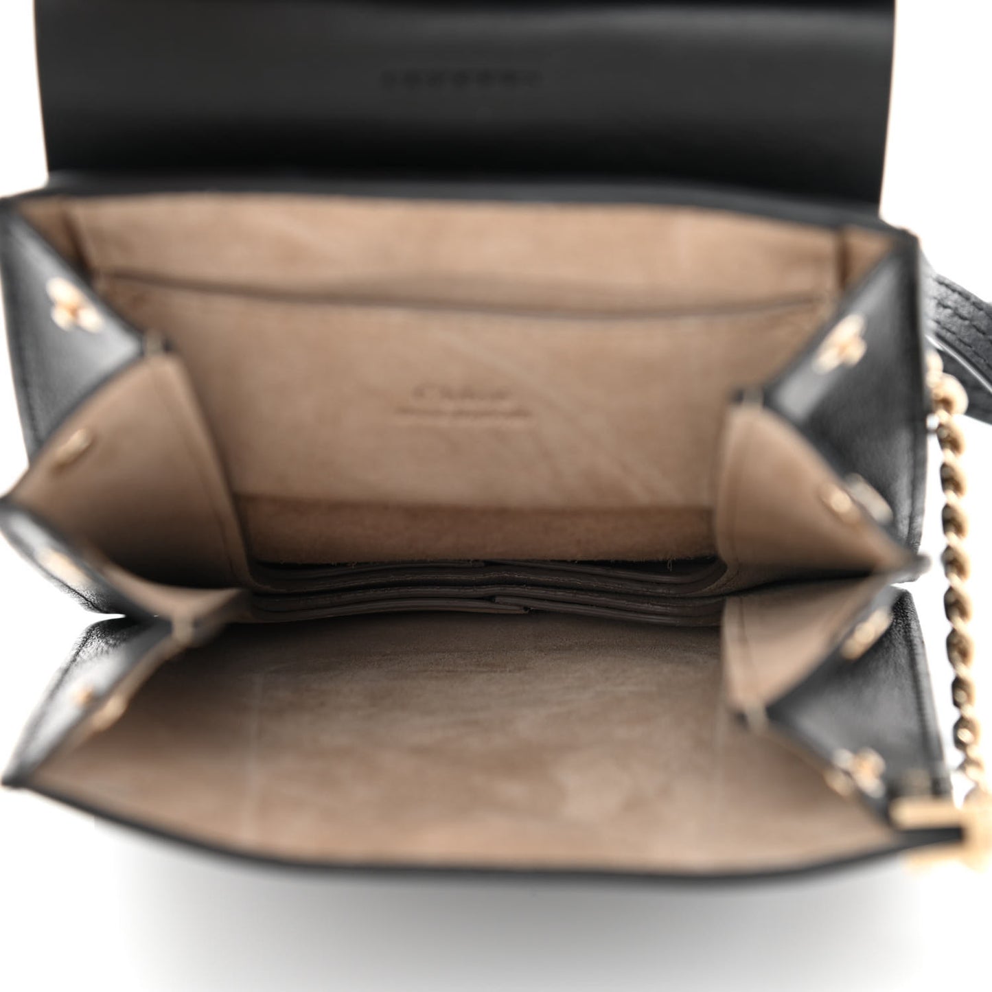 Suede Calfskin Mini Faye Bracelet Bag Black