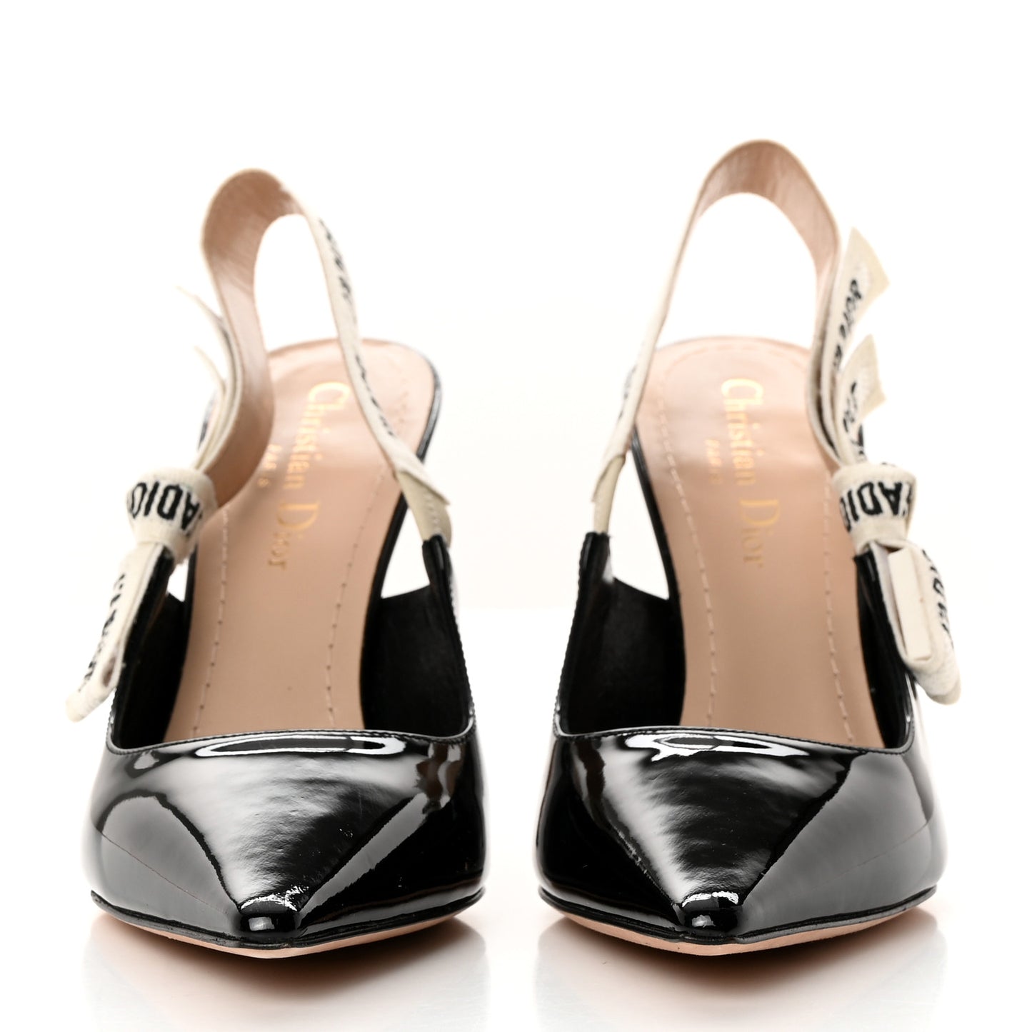 Patent Ribbon J'Adior Slingback 100mm Pumps 37 Black