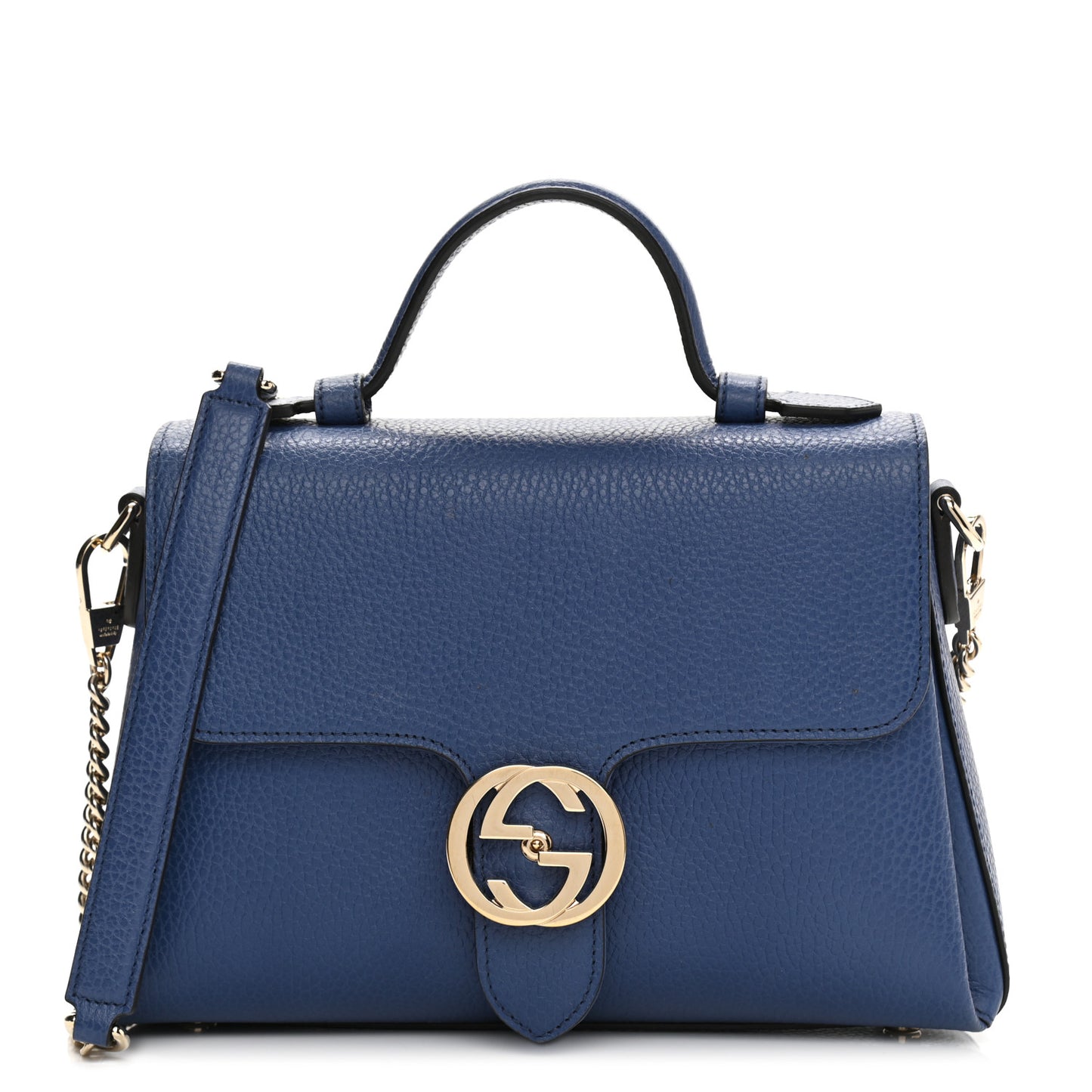Dollar Calfskin Interlocking G Top Handle Shoulder Bag Caspian