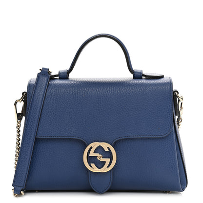 Gucci Dollar Calfskin Interlocking G Top Handle Shoulder Bag Caspian 1 of 8
