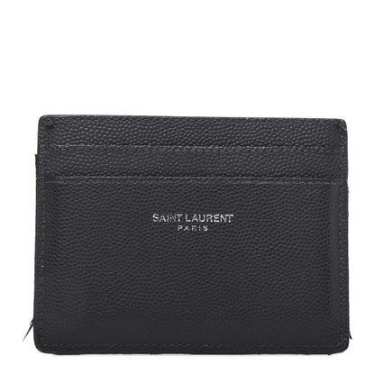 Saint Laurent Grain De Poudre Card Case Carryall Earth 1 of 18