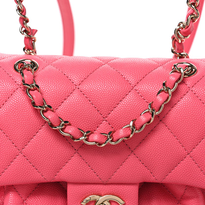 Chanel Caviar Quilted Mini Urban Spirit Backpack Pink 7 of 9