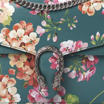 Gucci Calfskin Blooms Print Medium Dionysus Shoulder Bag Bright Emerald Multicolor 8 of 10