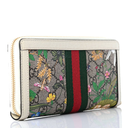 Gucci GG Supreme Monogram Flora Ophidia Zip Around Wallet White 2 of 4