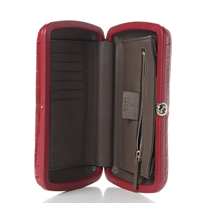 Gucci Crocodile Box Clutch Cherry 5 of 7