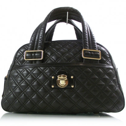 Marc Jacobs Leather Quilted Ursula Bowler Black 1 of 12