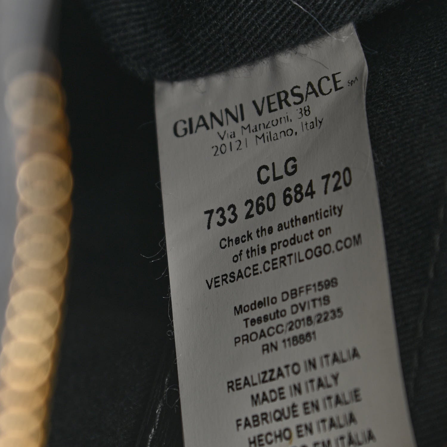Versace Saffiano Calfskin Palazzo Duffle Bag Black 7 of 16