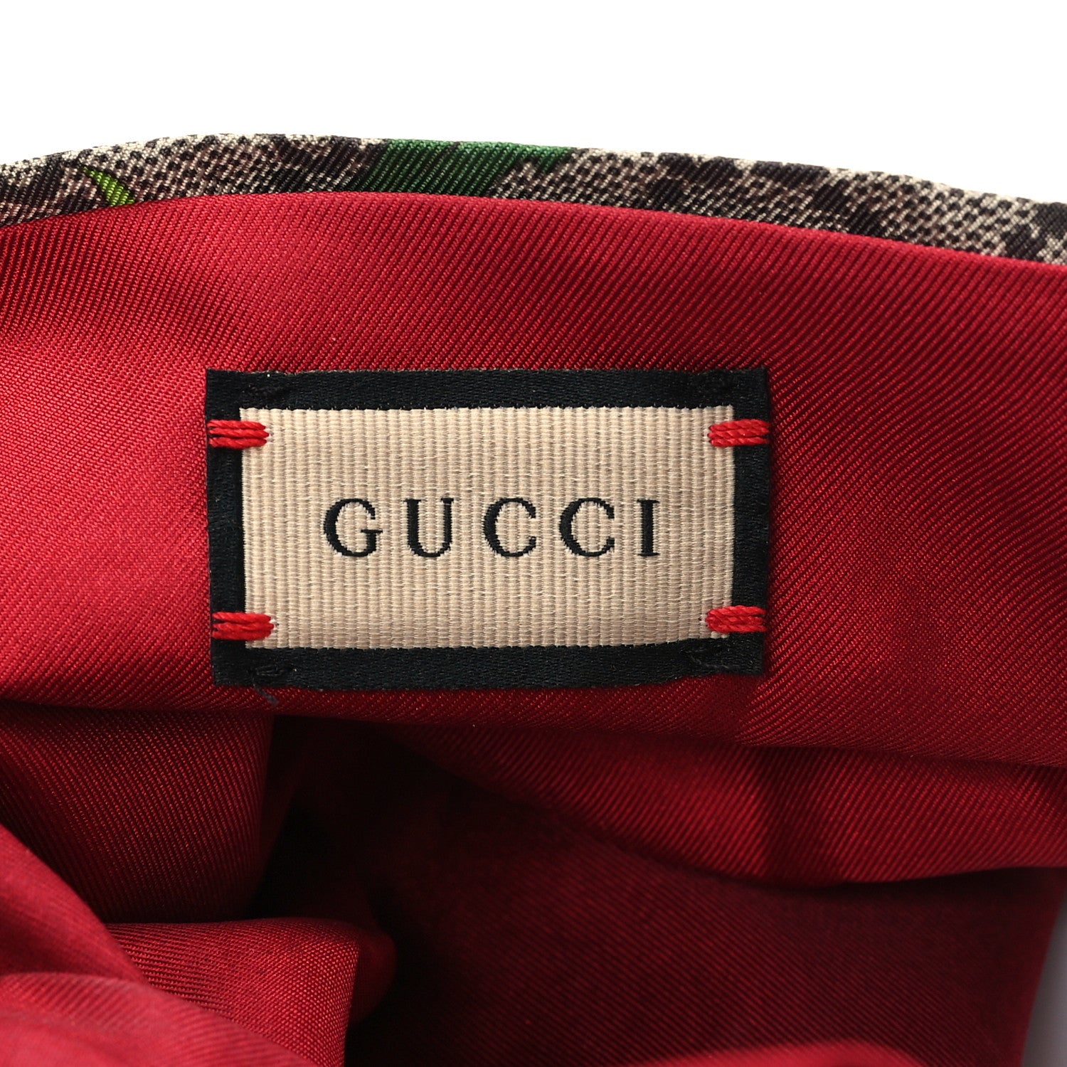 Gucci Silk Monogram Flora Print Headband M Red 6 of 6