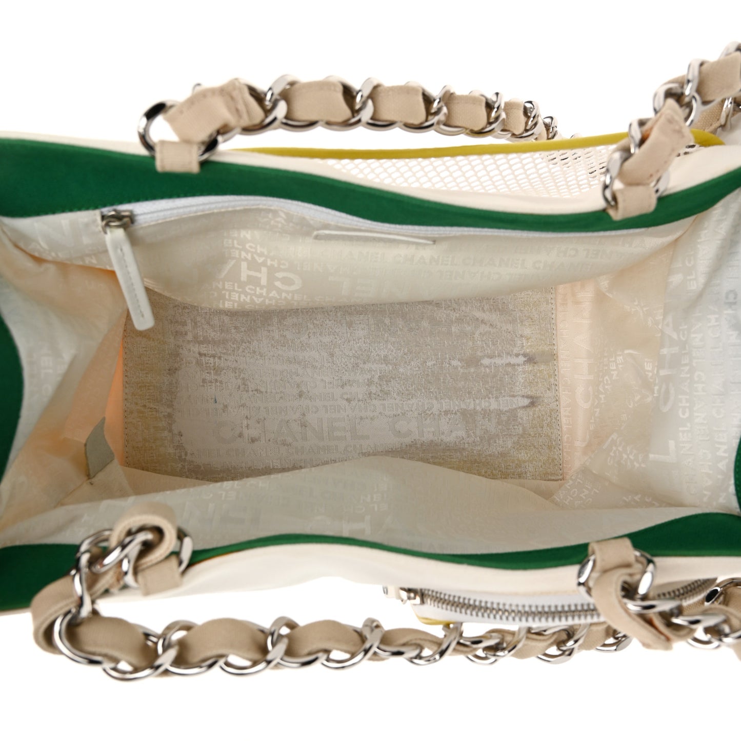 Canvas Quilted N°5 Shopping Tote Beige