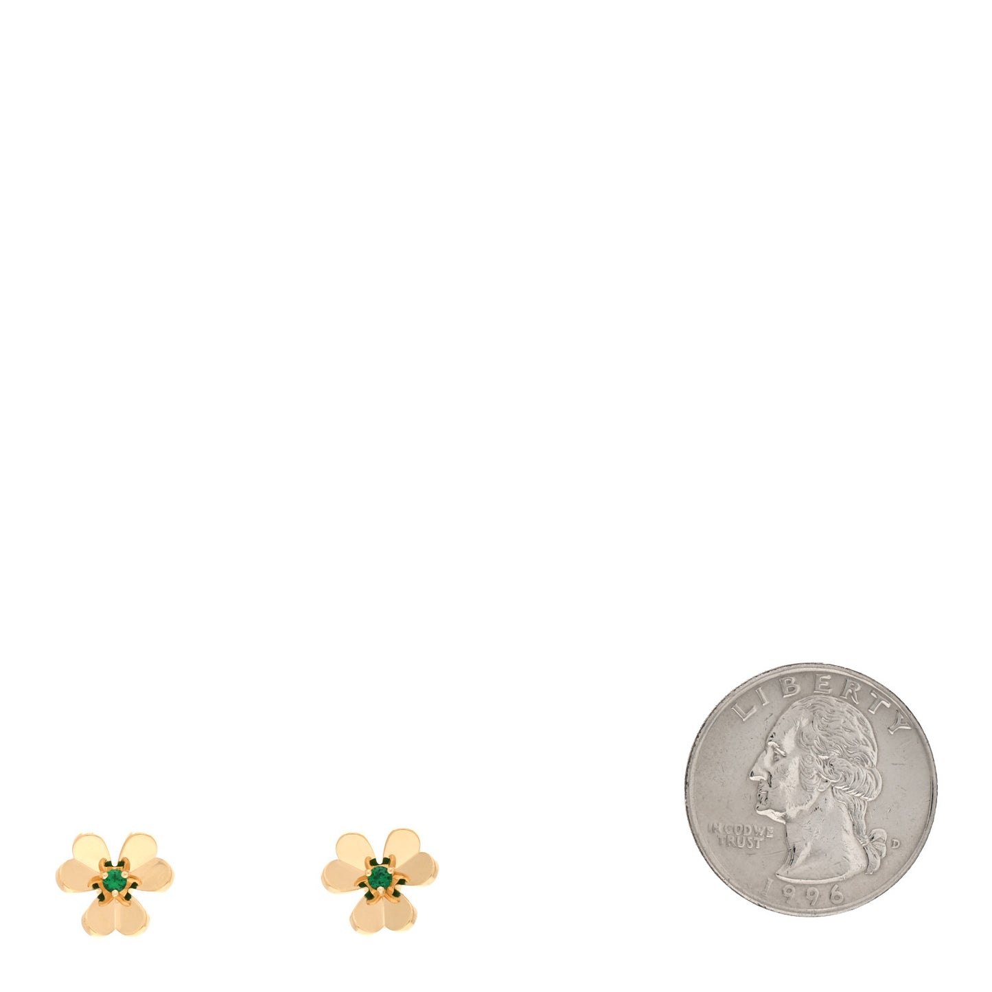 18K Yellow Gold Emerald Mini Frivole Earrings