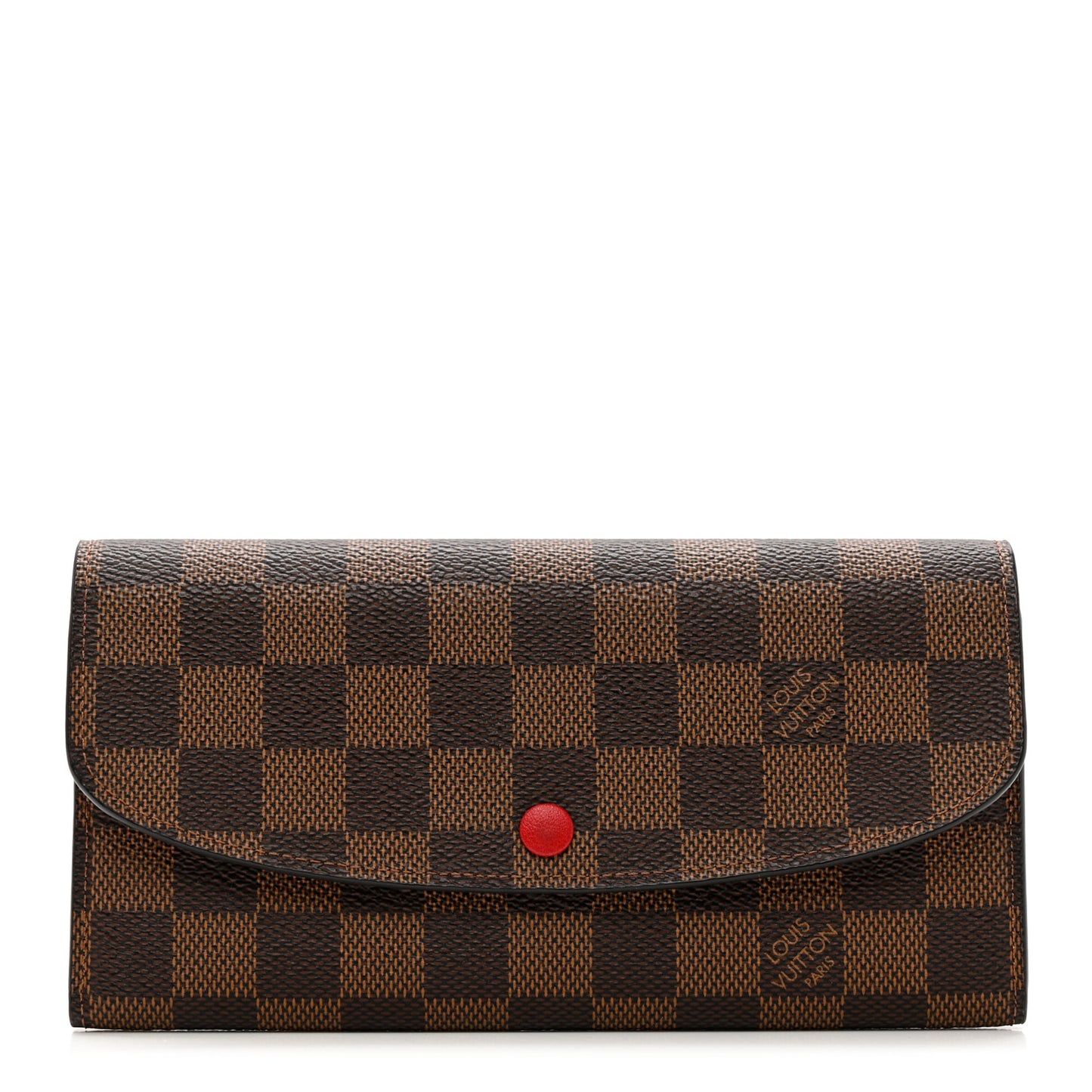 Damier Ebene Emilie Wallet Red