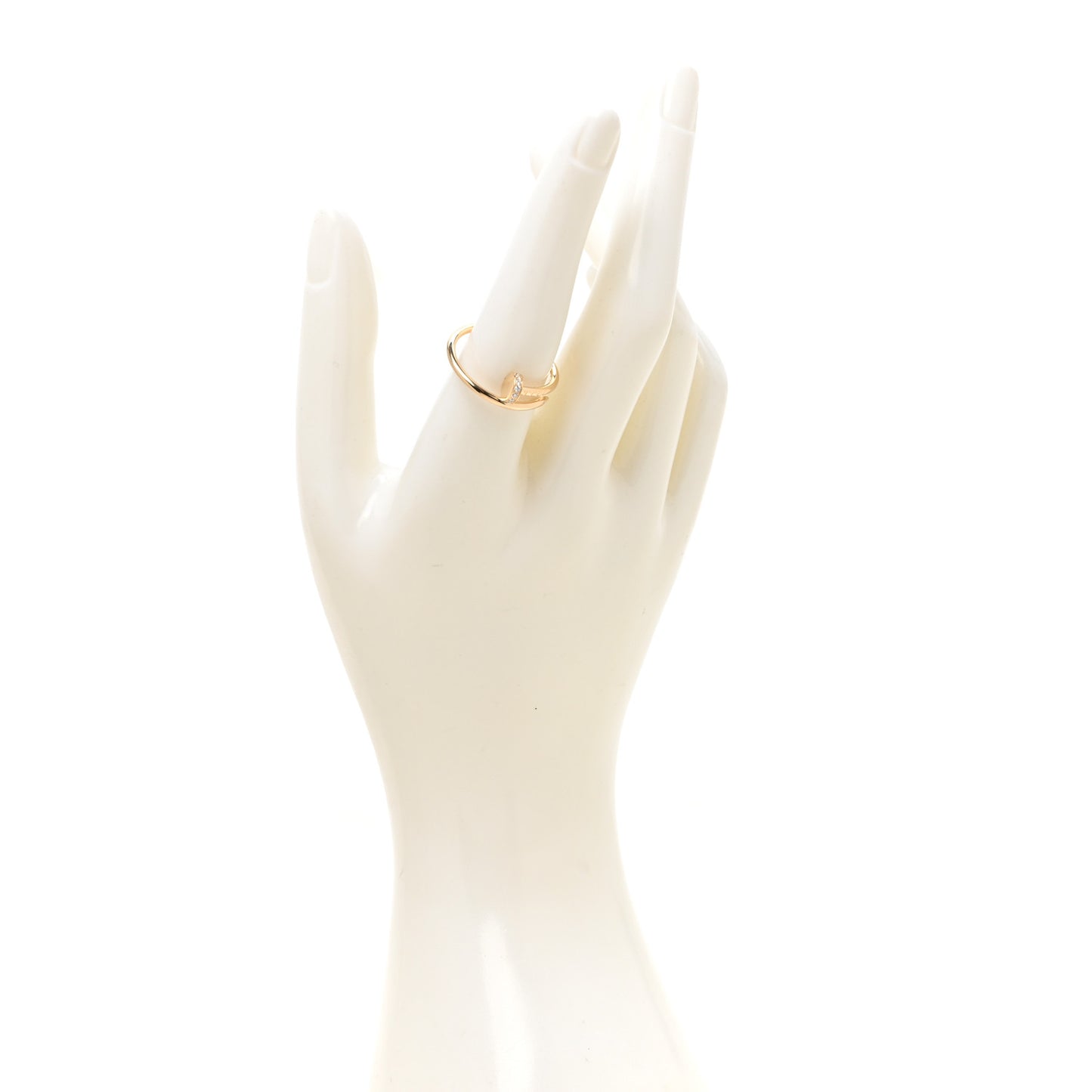 18K Yellow Gold Diamond Small Juste Un Clou Ring 59 8.75