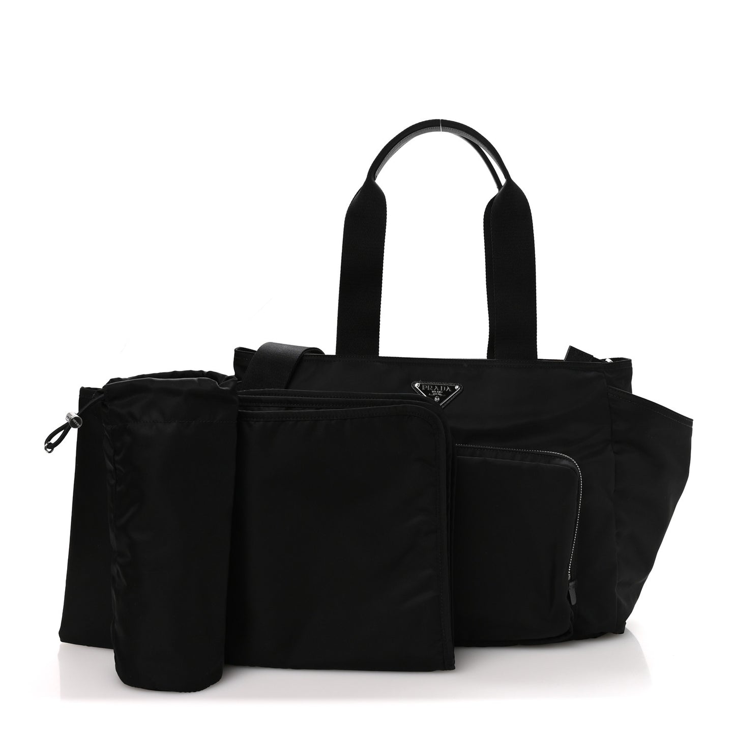 Tessuto Nylon Vela Diaper Bag Black