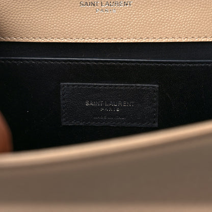 Saint Laurent Grain De Poudre Medium Monogram Kate Satchel Dark Beige 6 of 10
