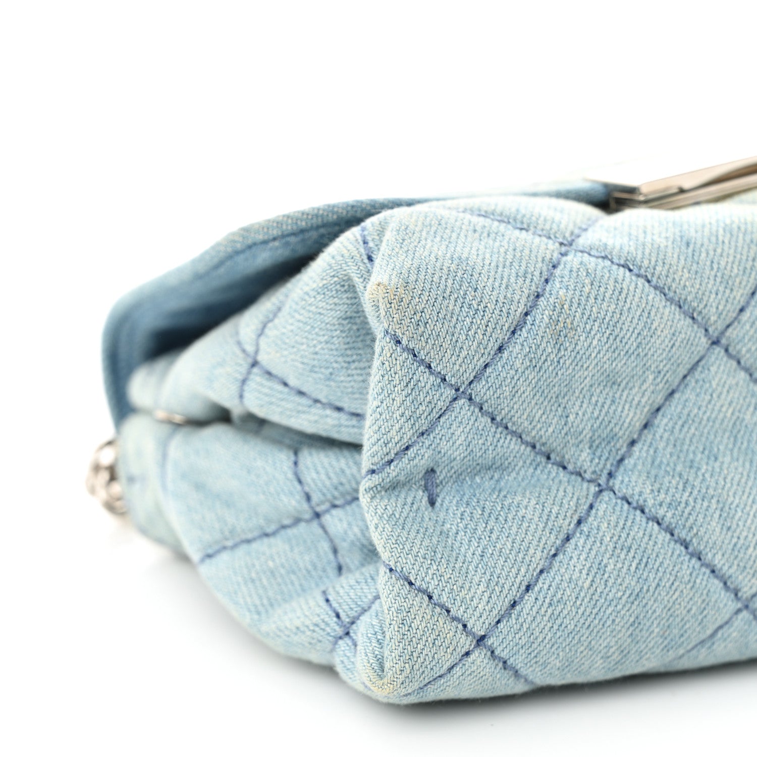 Stella McCartney Eco Denim Quilted Mini Beckett Shoulder Bag Blue 8 of 9